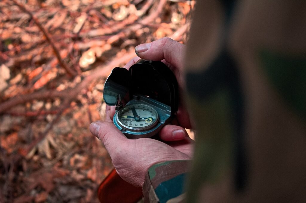 Navigation skills using compass.