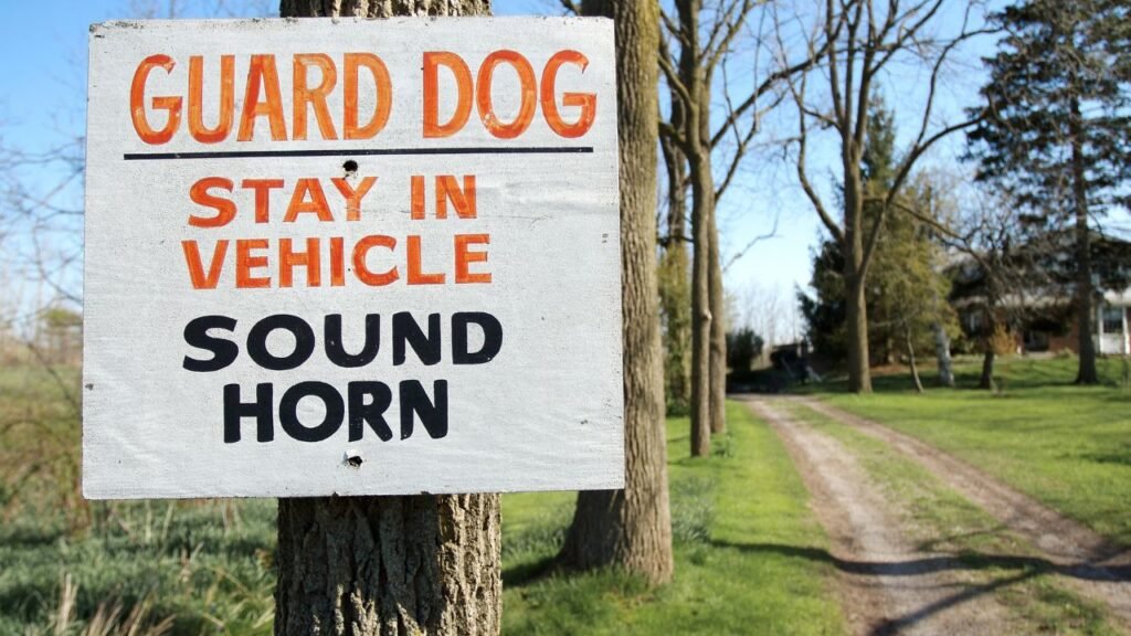 Private property sign on bug out location