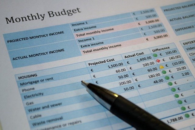 monthly budget plan
