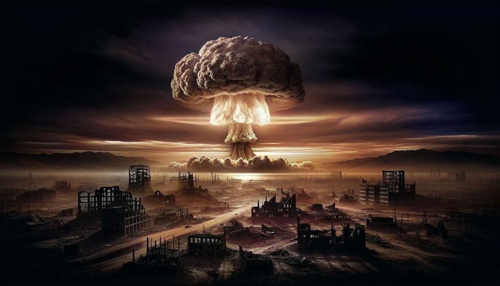 nuclear explosion: nuclear disaster